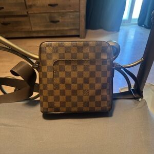 Louis Vuitton Brown Checkered Crossbody Bag